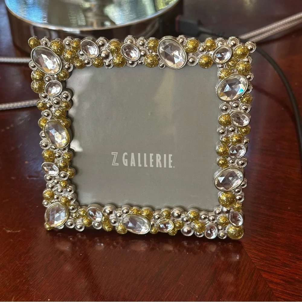 Z Gallerie Jewel-Embellished Frame in Silver and Gold - Picture 4 of 6